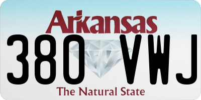 AR license plate 380VWJ