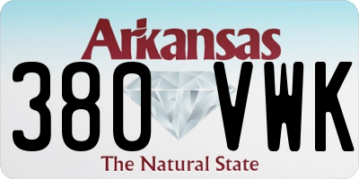 AR license plate 380VWK
