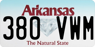 AR license plate 380VWM