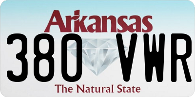 AR license plate 380VWR