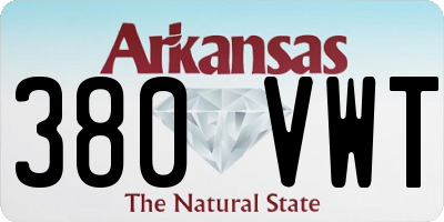 AR license plate 380VWT