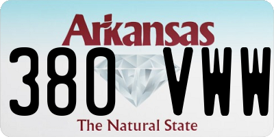 AR license plate 380VWW