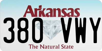 AR license plate 380VWY