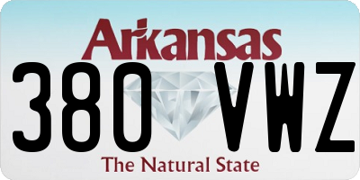 AR license plate 380VWZ