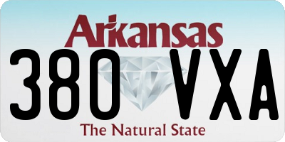 AR license plate 380VXA
