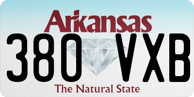 AR license plate 380VXB