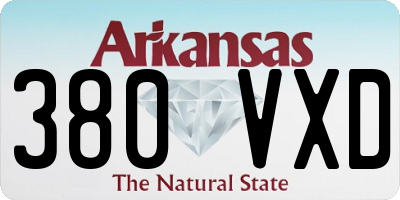 AR license plate 380VXD