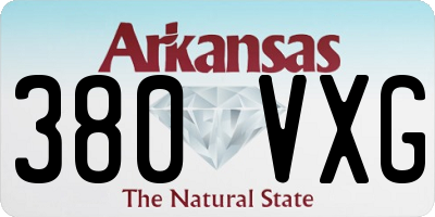 AR license plate 380VXG