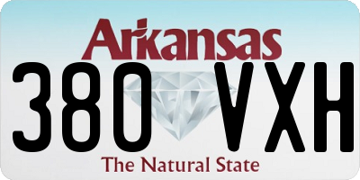 AR license plate 380VXH