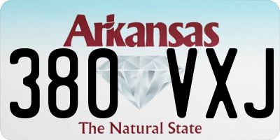 AR license plate 380VXJ