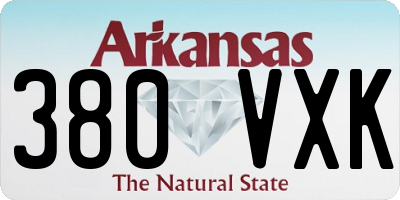 AR license plate 380VXK