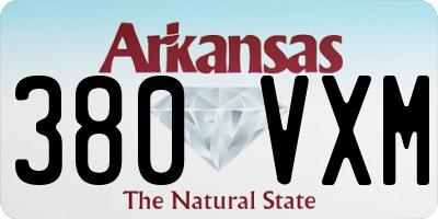 AR license plate 380VXM