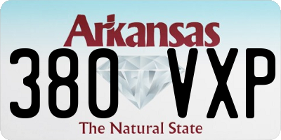 AR license plate 380VXP