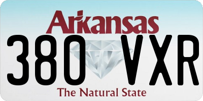 AR license plate 380VXR