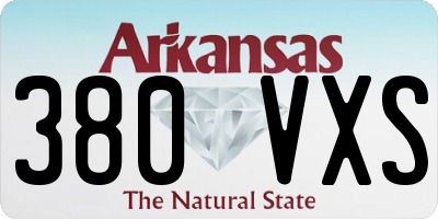 AR license plate 380VXS