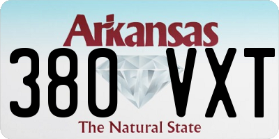 AR license plate 380VXT