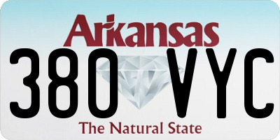 AR license plate 380VYC