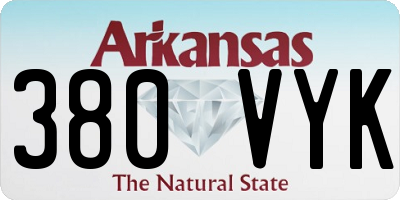 AR license plate 380VYK