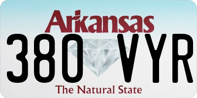 AR license plate 380VYR