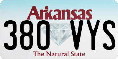 AR license plate 380VYS
