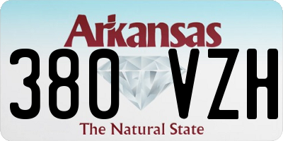 AR license plate 380VZH