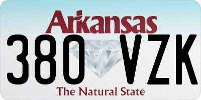 AR license plate 380VZK