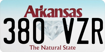 AR license plate 380VZR