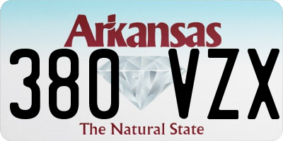 AR license plate 380VZX