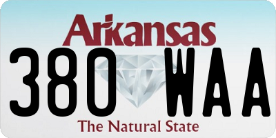 AR license plate 380WAA