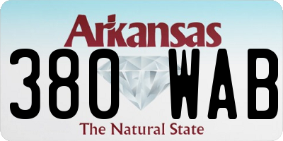 AR license plate 380WAB