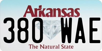 AR license plate 380WAE