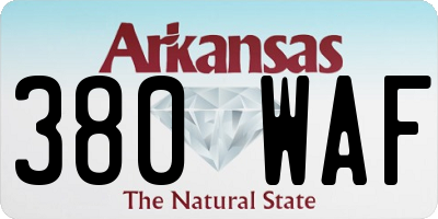 AR license plate 380WAF