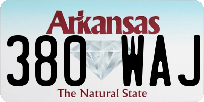 AR license plate 380WAJ