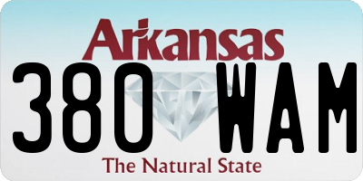 AR license plate 380WAM