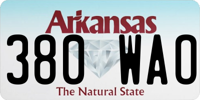 AR license plate 380WAO