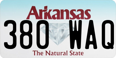 AR license plate 380WAQ