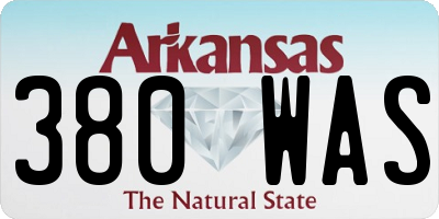 AR license plate 380WAS