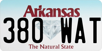 AR license plate 380WAT