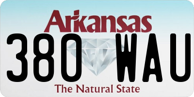 AR license plate 380WAU