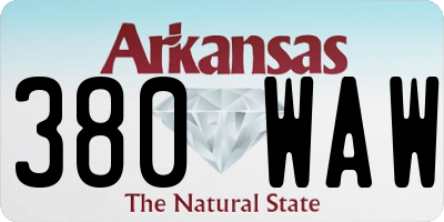 AR license plate 380WAW