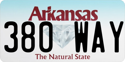 AR license plate 380WAY