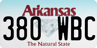 AR license plate 380WBC