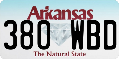 AR license plate 380WBD