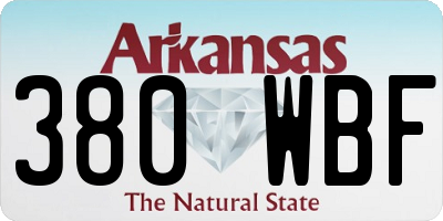 AR license plate 380WBF