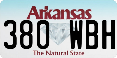 AR license plate 380WBH