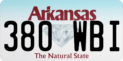 AR license plate 380WBI