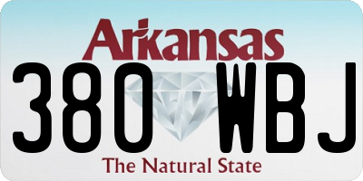 AR license plate 380WBJ