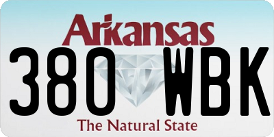 AR license plate 380WBK