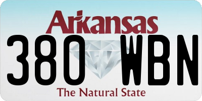 AR license plate 380WBN