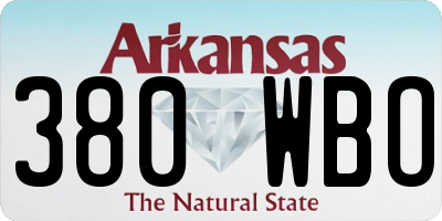 AR license plate 380WBO